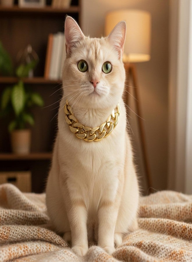 Larrel 2 Pcs Cat Chain Collar, Adjustable Lightweight PET Chain for Cat Exquisite Pet Stylish Decorative Accessory for Small Cats Dogs(Gold, Rose Gold) - Image 5